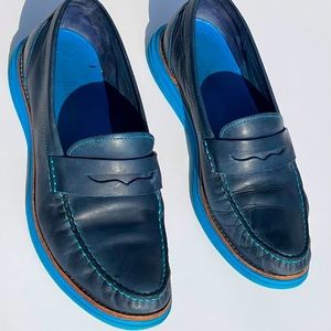 Cole Haan Lunargrand Loafers - Navy, Size 8.5
